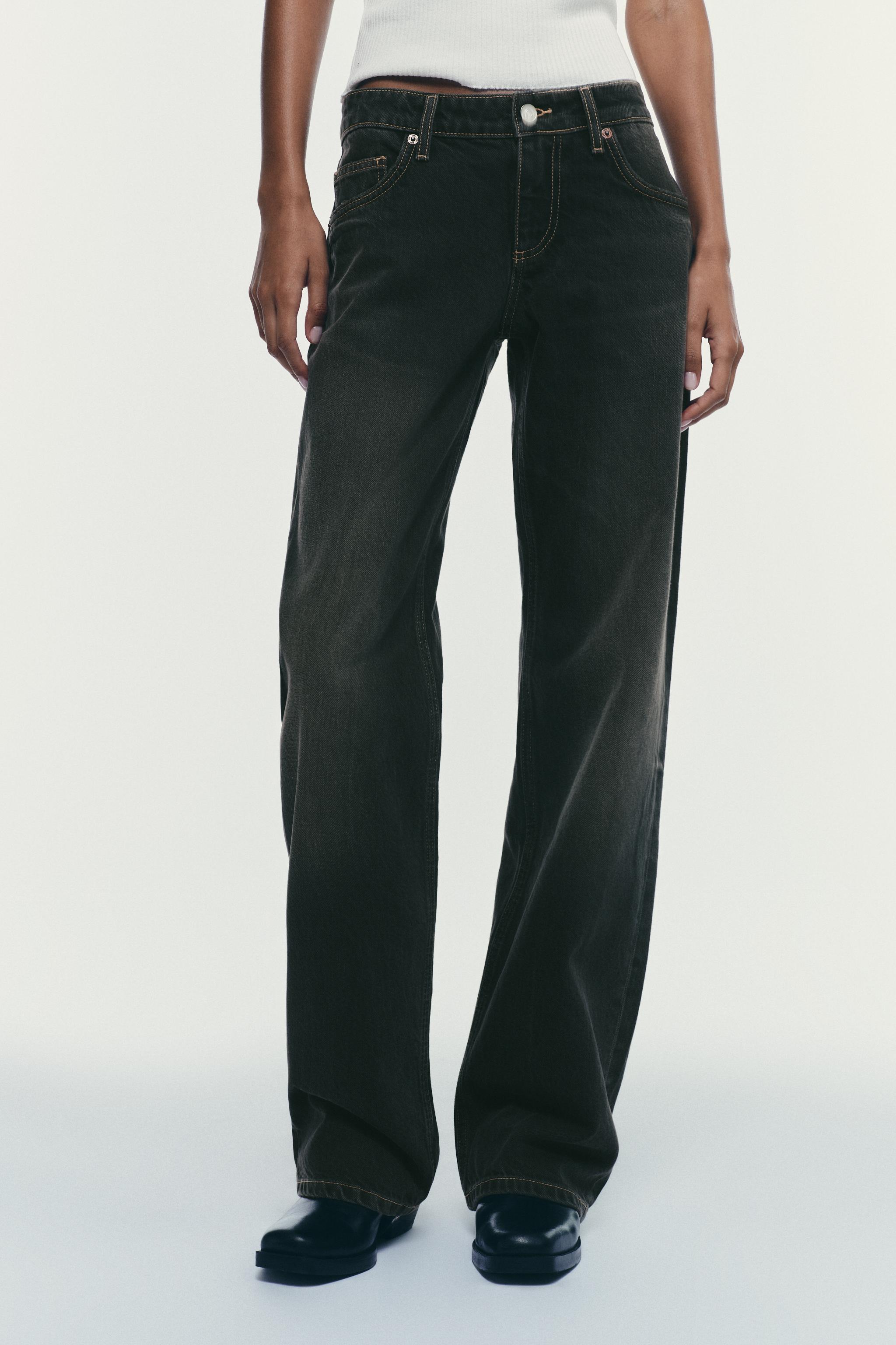 TRF LOW RISE WIDE LEG JEANS